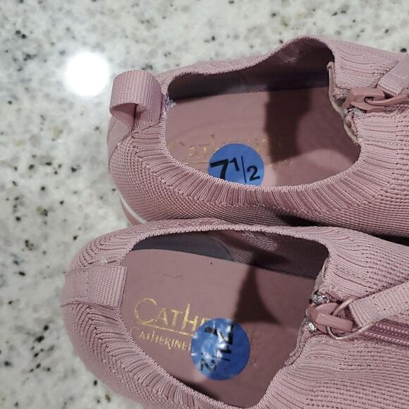 Catherine Malandrio, Womans pink, zip up sneakers, size 7.5 - Picture 5 of 6